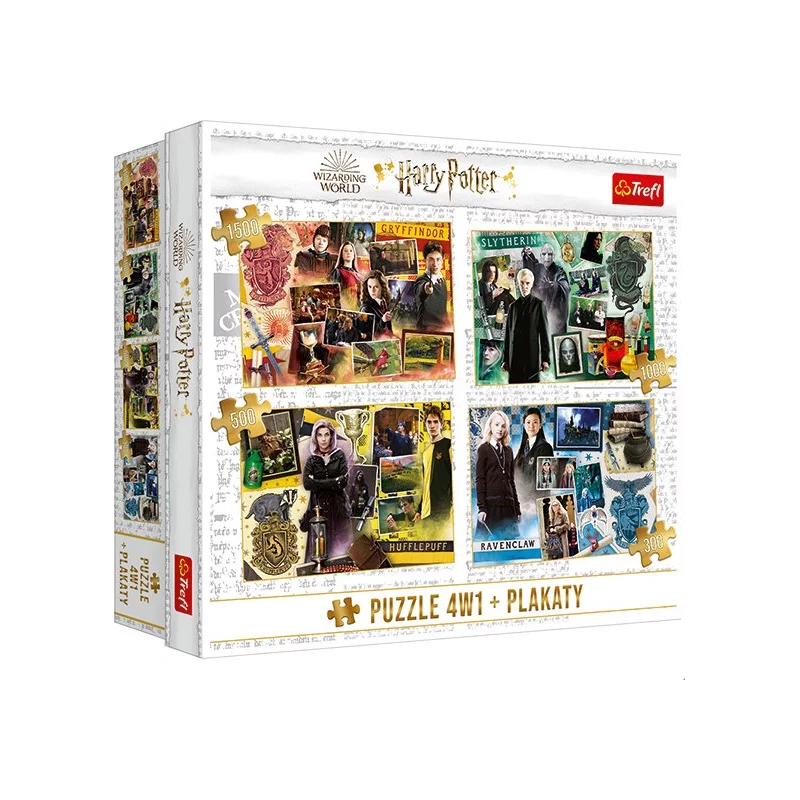 HARRY POTTER PUZZLE 4W1 3300 ELEMENTÓW + PLAKATY 10+ - Trefl