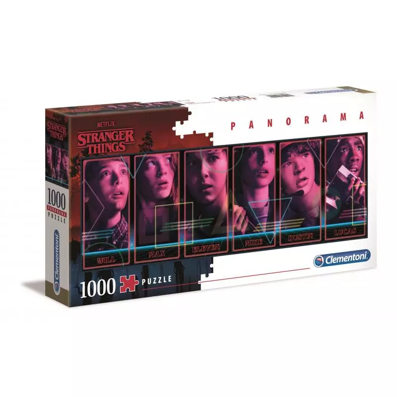 STRANGER THINGS NETFLIX PUZZLE PANORAMICZNE 1000 ELEMENTÓW 15+ - Clementoni