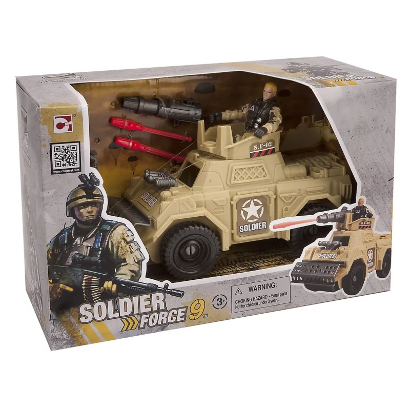 SOLDIER FORCE AUTO TERENOWE WOJSKOWE 1:16 3+ - Lean Toys