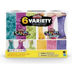 PIASEK KINETYCZNY MASA PLASTYCZNA SYRENIE KOLORY 6-PAK PLAY-DOH 3+ - Hasbro