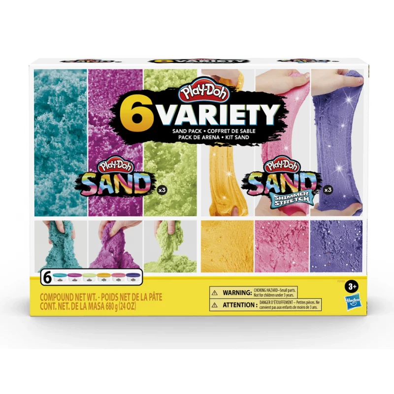 PIASEK KINETYCZNY MASA PLASTYCZNA SYRENIE KOLORY 6-PAK PLAY-DOH 3+ - Hasbro PIASEK KINETYCZNY MASA PLASTYCZNA SYRENIE KOLORY 6-PAK PLAY-DOH 3+ - Hasbro
