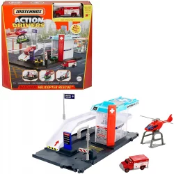 HELIKOPTER RATUNKOWY MATCHBOX ZESTAW STARTOWY ACTION DRIVERS PRAWDZIWE PRZYGODY HOT WHEELS 5+ - Mattel