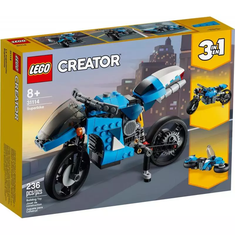 SUPERMOTOCYKL LEGO CREATOR 3W1 31114 - Lego