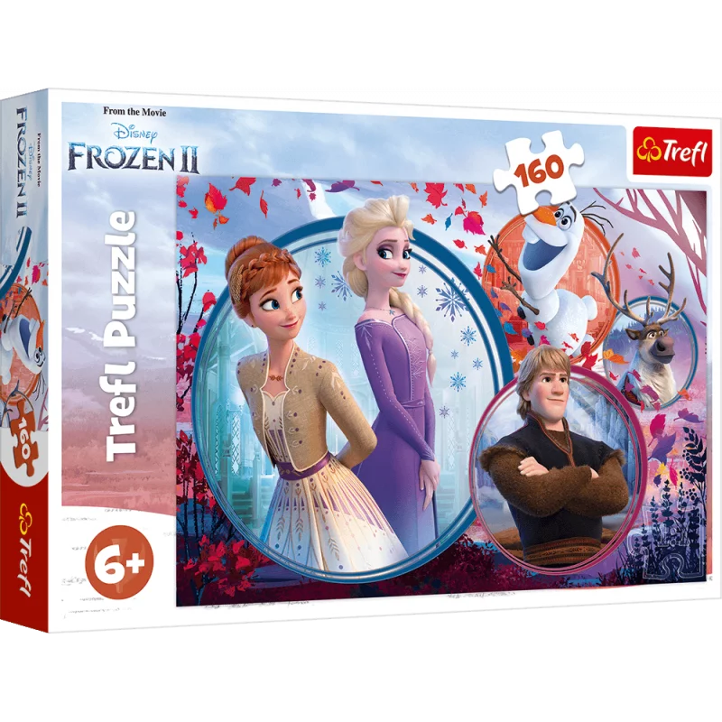 SIOSTRZANA PRZYGODA PUZZLE 160 ELEMENTÓW KRAINA LODU DISNEY 6+ - Trefl