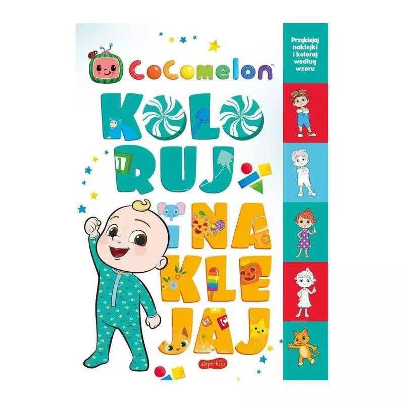 COCOMELON. KOLORUJ I NAKLEJAJ - Harperkids