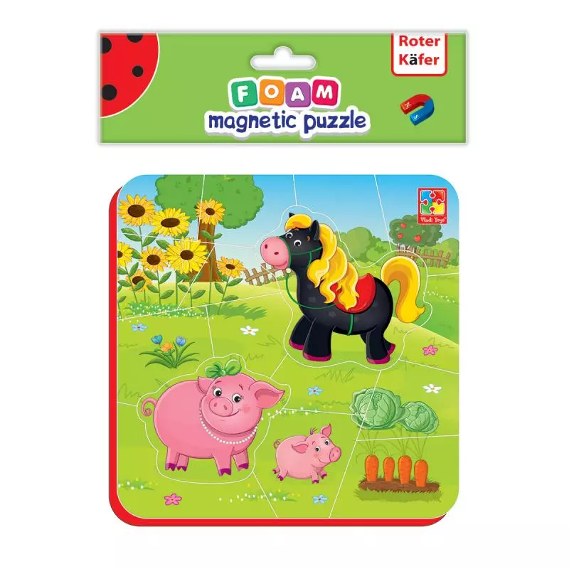 FARMA PUZZLE MAGNETYCZNE 31 ELEMENTÓW ROTER KAFER 3+ - Roter-Kafer