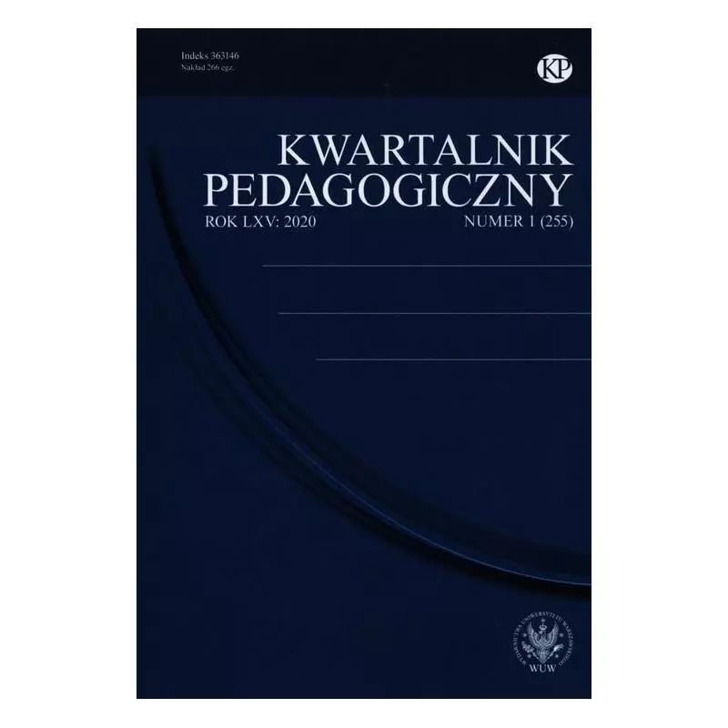 KWARTALNIK PEDAGOGICZNY 2020/1 - Wydawnictwo Uniwersytetu Warszawskiego
