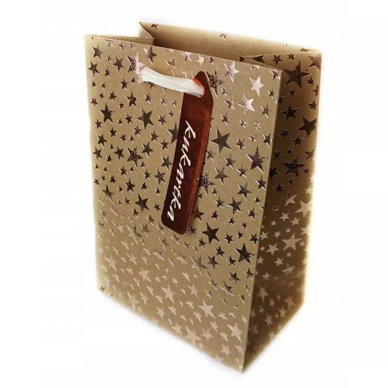 TOREBKA PREZENTOWA MAŁA ZŁOTE GWIAZDKI - Passion Cards