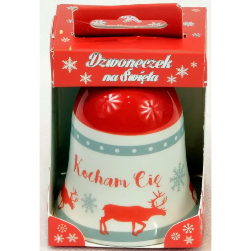 DZWONEK CERAMICZNY KOCHAM CIĘ - MCD