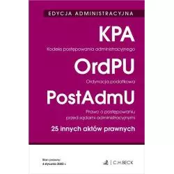 KODEKS POSTĘPOWANIA ADMINISTRACYJNEGO ORDYNACJA PODATKOWA PRAWO O POSTĘPOW - C.H. Beck