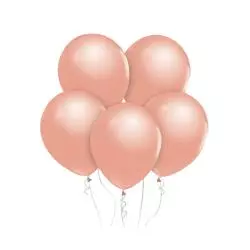 BALONY METALICZNE RÓŻOWO-ZŁOTE 30CM 10 SZT. BEAUTY & CHARM - Godan