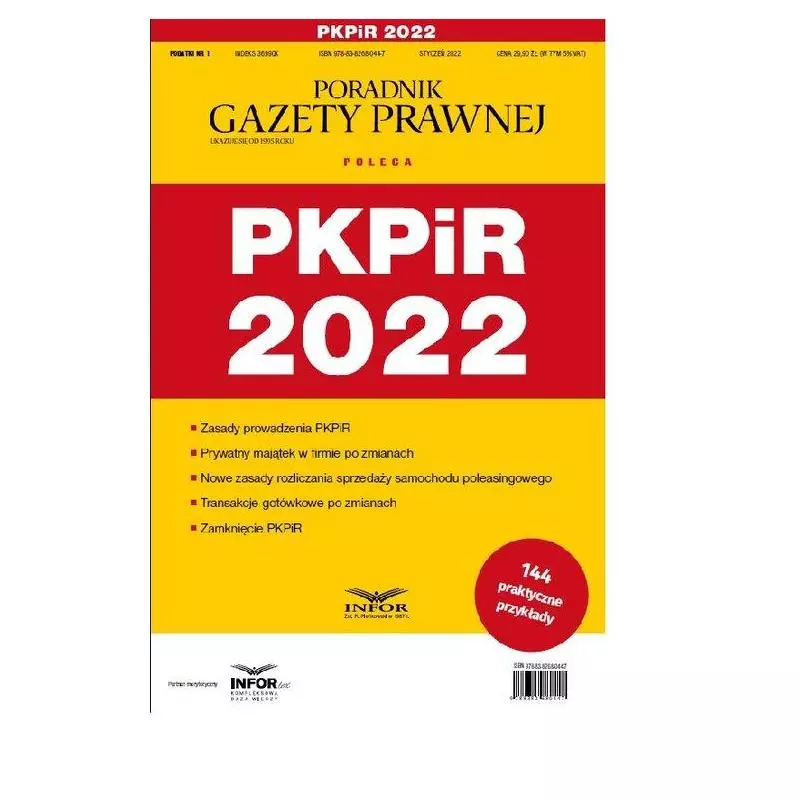 PKPIR 2022 PODATKI 1/2022 - Infor