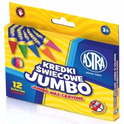 KREDKI ŚWIECOWE 12 KOLORÓW JUMBO ASTRA 3+ - Astra