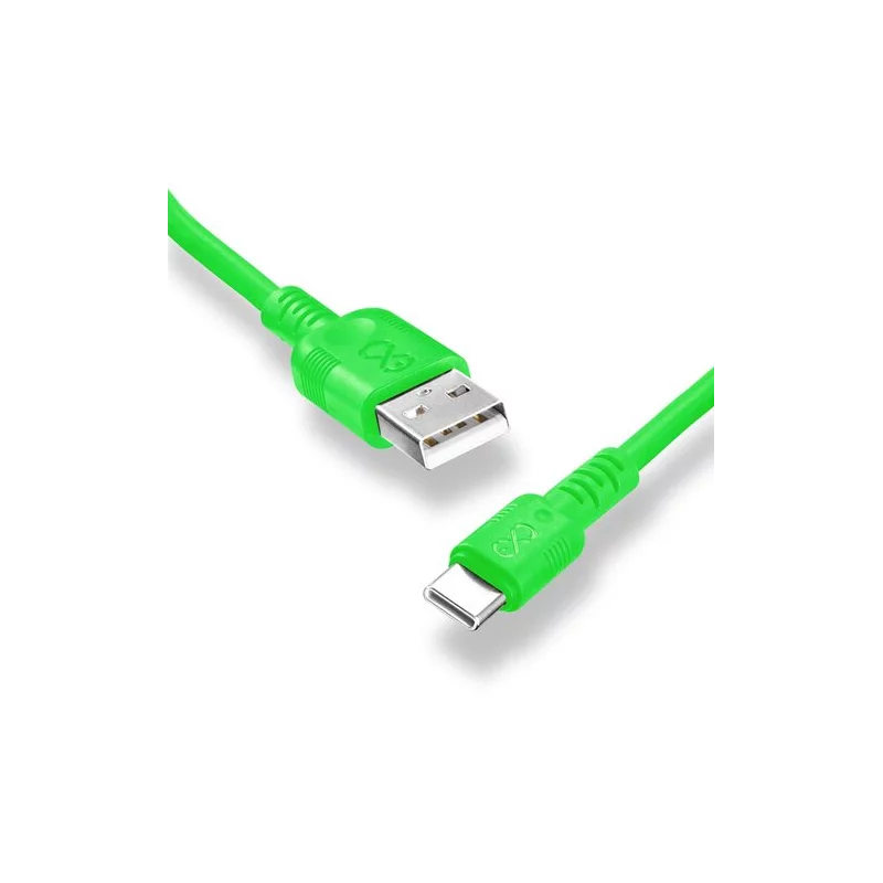 KABEL WHIPPY USB-USB C 0.9M NEON - eXc mobile