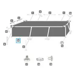 WKŁAD BASENU STELAŻOWEGO BESTWAY STEEL PRO ™ 259 X 170 X 61 CM - Bestway