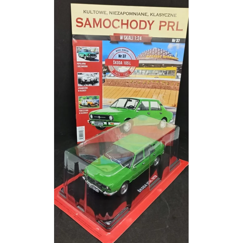 SKODA 105L 1978 SAMOCHODY PRL + MODEL 1:24 - Hachette