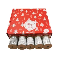 WSTĄŻKA OZDOBNA SREBRNA 3M - Panon