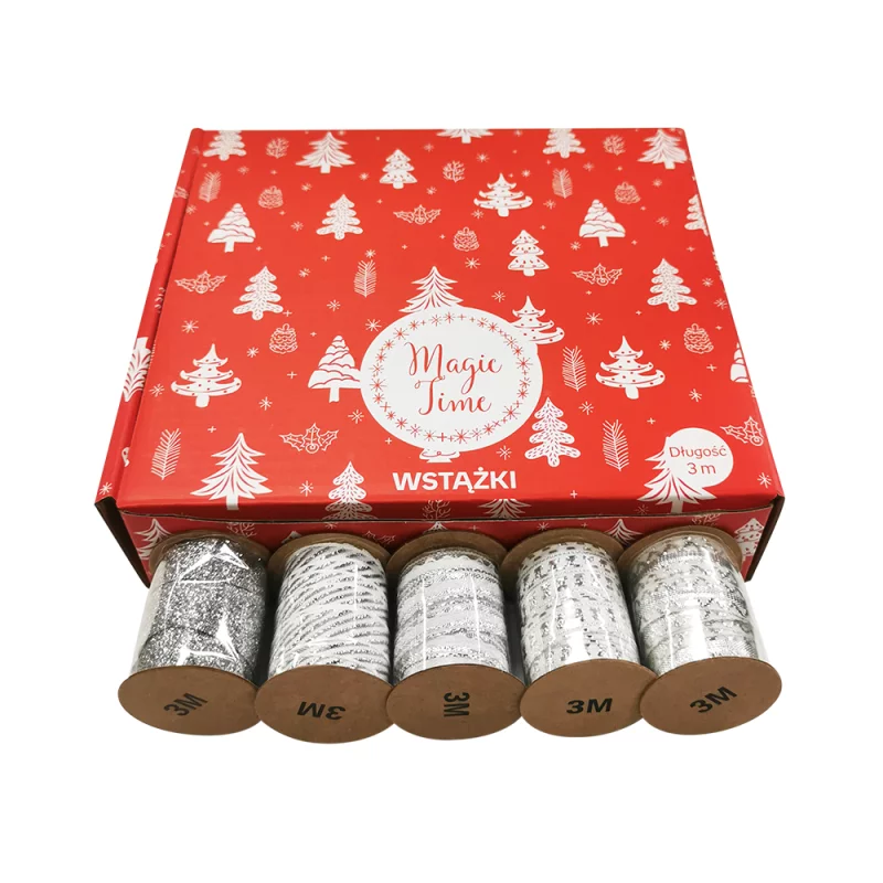 WSTĄŻKA OZDOBNA SREBRNA 3M - Panon