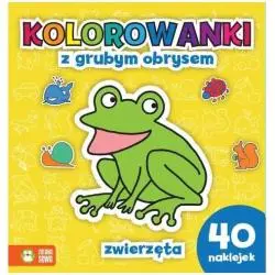 ZWIERZĘTA KOLOROWANKI Z GRUBYM OBRYSEM - Zielona Sowa