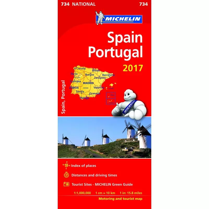 HISZPANIA PORTUGALIA 1 : 1 000 000 - Michelin