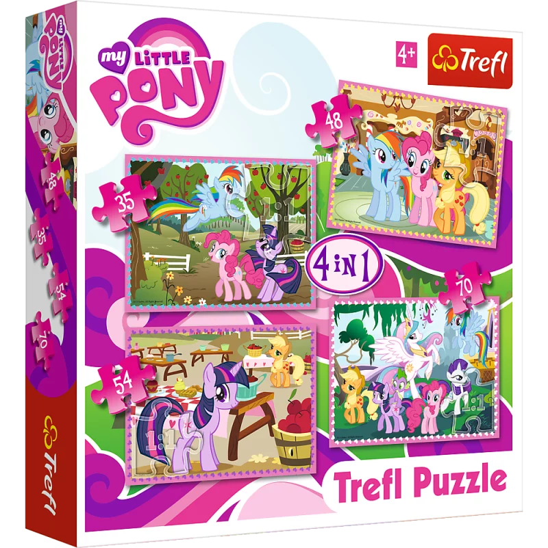 WAKACJE KUCYKÓW MY LITTLE PONY PUZZLE 4W1 35+48+54+70 ELEMENTÓW 4+ - Trefl