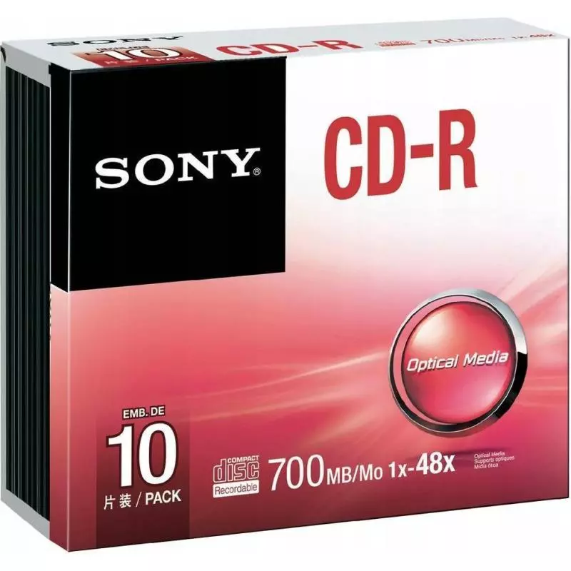 PŁYTY SONY CD-R 700MB 48X 10SZT. - Sony