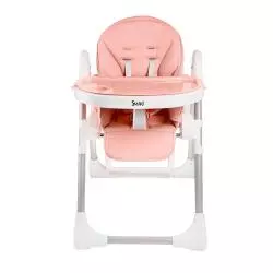 KRZESEŁKO DO KARMIENIA REGULOWANE RÓŻOWE JASNE 6-36M - Smiki