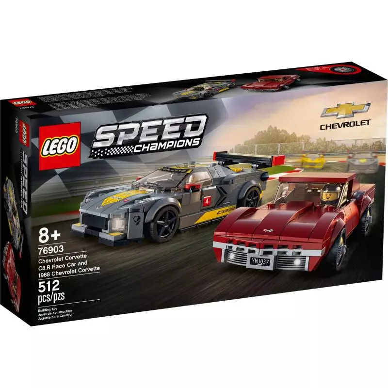 SAMOCHÓD WYŚCIGOWY CHEVROLET CORVETTE C8.R I 1969 CHEVROLET CORVETTE LEGO SPEED CHAMPIONS 76903 - Lego