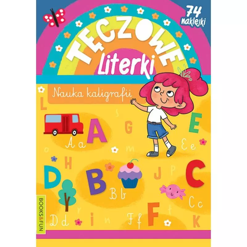 TĘCZOWE LITERKI NAUKA KALIGRAFII - Books and Fun