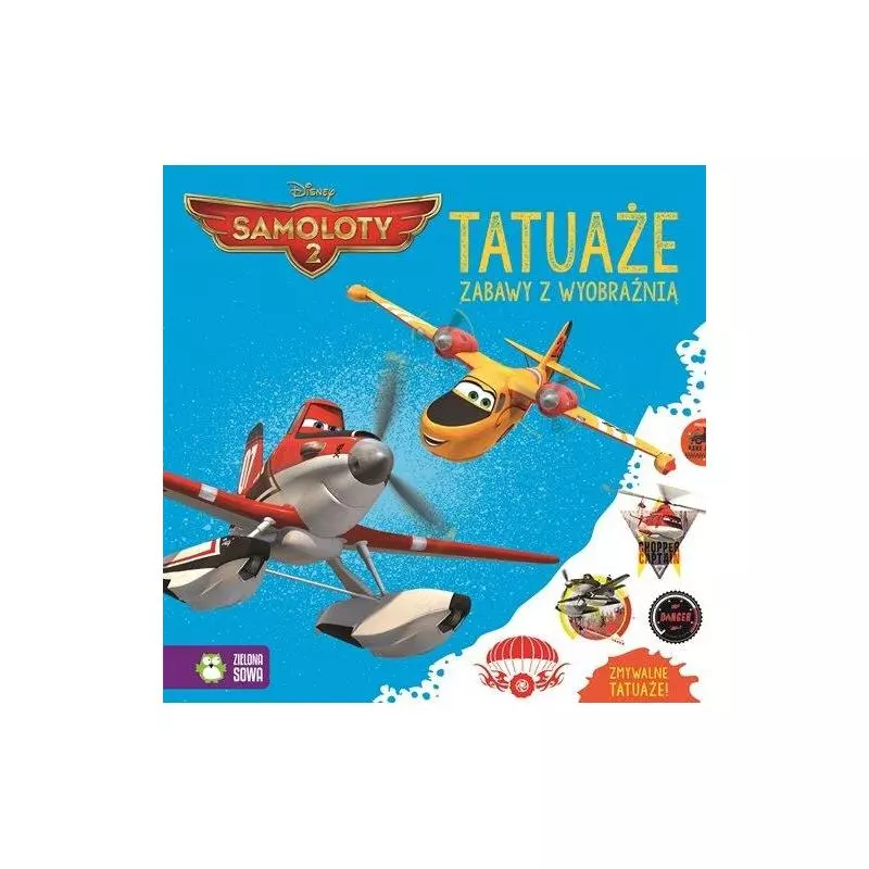 DISNEY SAMOLOTY TATUAŻE ZABAWY Z WYOBRAŹNIĄ 4+ - Zielona Sowa
