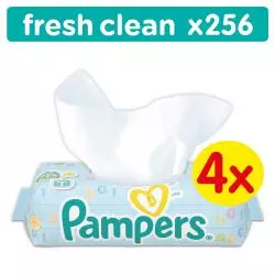 CHUSTECZKI NAWILŻANE PAMPERS FRESH CLEAN 4 X 64 SZT. - Procter & Gamble