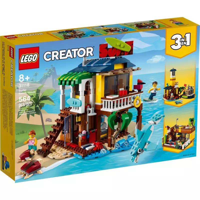 DOMEK SURFERÓW NA PLAŻY LEGO CREATOR 3W1 31118 - Lego