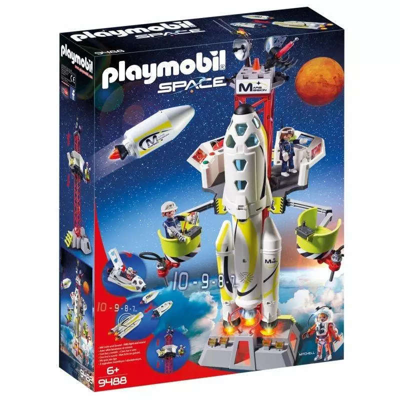 RAKIETA KOSMICZNA Z RAMPĄ STARTOWĄ KLOCKI PLAYMOBIL 9488 - Playmobil