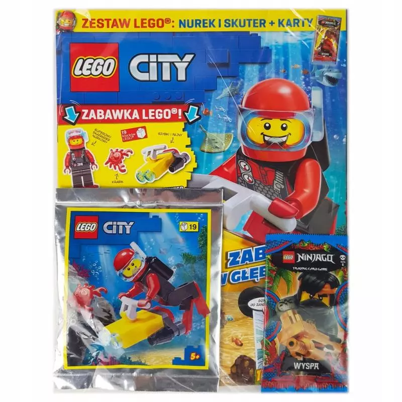 LEGO CITY ZABAWA W GŁĘBINACH + ZESTAW LEGO: NUREK I SKUTER + KARTY - Blue Ocean