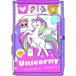 UNICORNY. KOLORUJEMY I NAKLEJAMY - Books and Fun