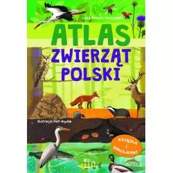 ATLAS ZWIERZĄT POLSKI KSIĄŻKA Z NAKLEJKAMI Lidia Rekosz-Domagała - Olesiejuk