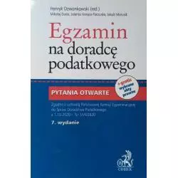 EGZAMIN NA DORADCĘ PODATKOWEGO. PYTANIA OTWARTE Henryk Dzwonkowski - C.H. Beck