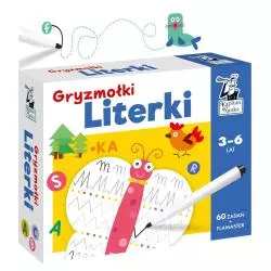 GRYZMOŁKI LITERKI 60 ZADAŃ + FLAMASTER KAPITAN NAUKA 3+ - Edgard