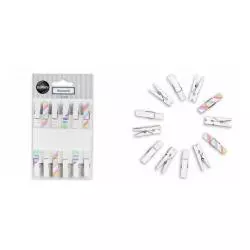 KLAMERKI OZDOBNE PASTELOWE 12 SZT. II GATUNEK - Panon