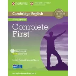 COMPLETE FIRST WORKBOOK WITH ANSWERS + CD - Cambridge University Press