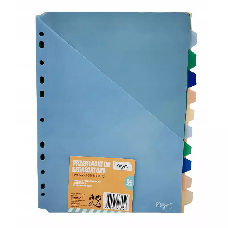 PRZEKŁADKI DO SEGREGATORA 10 SZT. A4 - Joinco