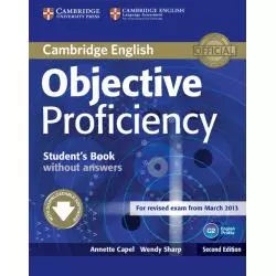 OBJECTIVE PROFICIENCY STUDENTS BOOK WITHOUT ANSWERS - Cambridge University Press