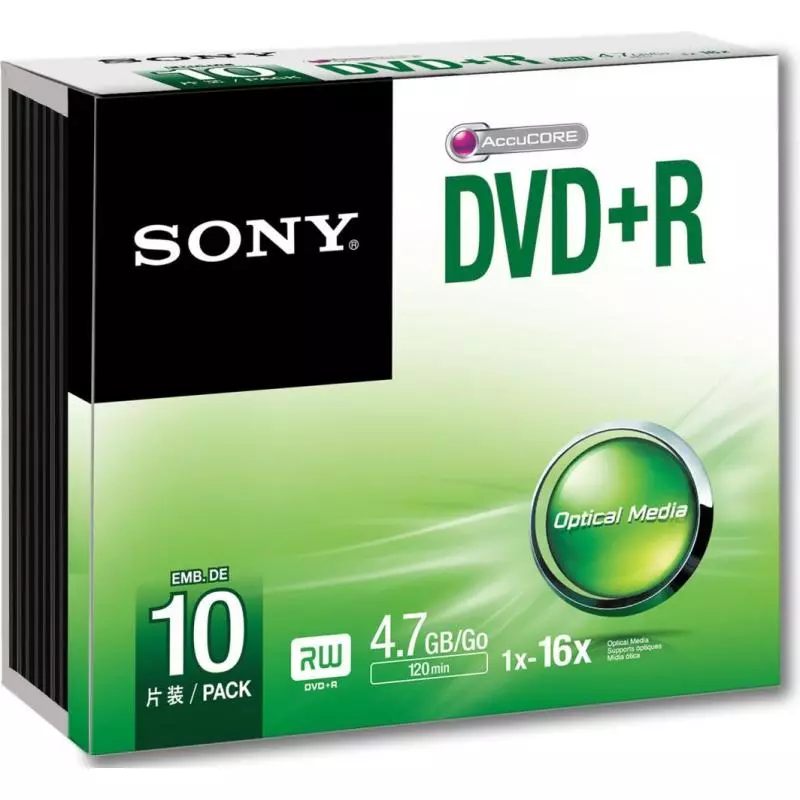 PŁYTA SONY DVD+R 16X 10 SZT