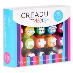 FARBY DO MALOWANIA PALCAMI Z ZABAWNYMI STEMPLAMI 20 KOLORÓW CREADU KIDS 3+ - Panon