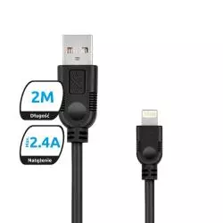 KABEL USB - LIGHTNING APPLE IPHONE 2M CZARNY EXC WHIPPY - eXc mobile