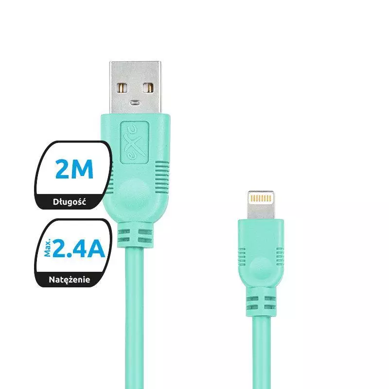 KABEL USB - LIGHTNING APPLE IPHONE 2M MIĘTOWY EXC WHIPPY - eXc mobile