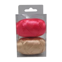 WSTĄŻKI DO PAKOWANIA PREZENTÓW 2X10M POMARAŃCZOWA + CZERWONA - Panon