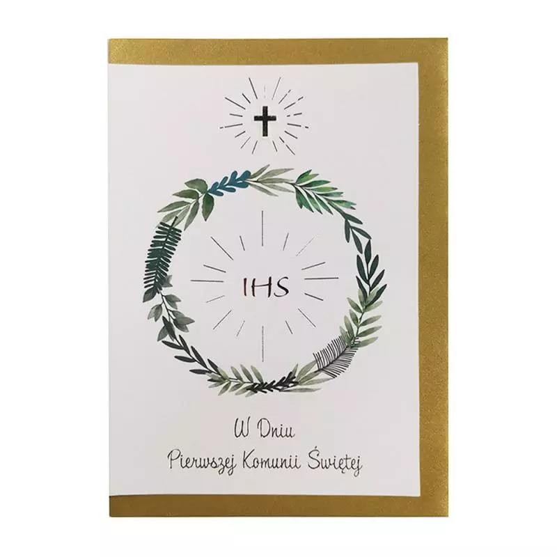 KARNET OKOLICZNOŚCIOWY W DNIU PIERWSZEJ KOMUNII ŚWIĘTEJ + KOPERTA - Panon