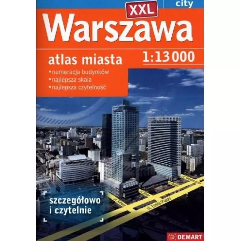 WARSZAWA XXL CITY ATLAS MIASTA 1 : 13 000 - Demart