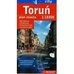 TORUŃ +4 PLAN MIASTA 1 : 18 000 - Demart